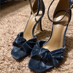 Sam Edelman Navy Velvet Heels